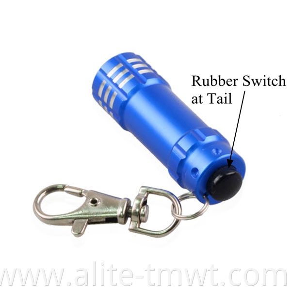 Factory Price Metal Aluminum LED Key Chain Mini Flashlight Keychain Light Torch LED Keyring